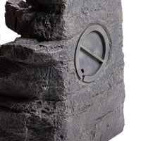 AllPondSolutions rock cascade water feature with LED lights