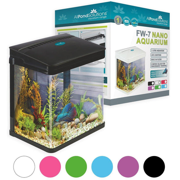 Small 7 Litre Nano Aquarium Fish Tank - 6 Colours
