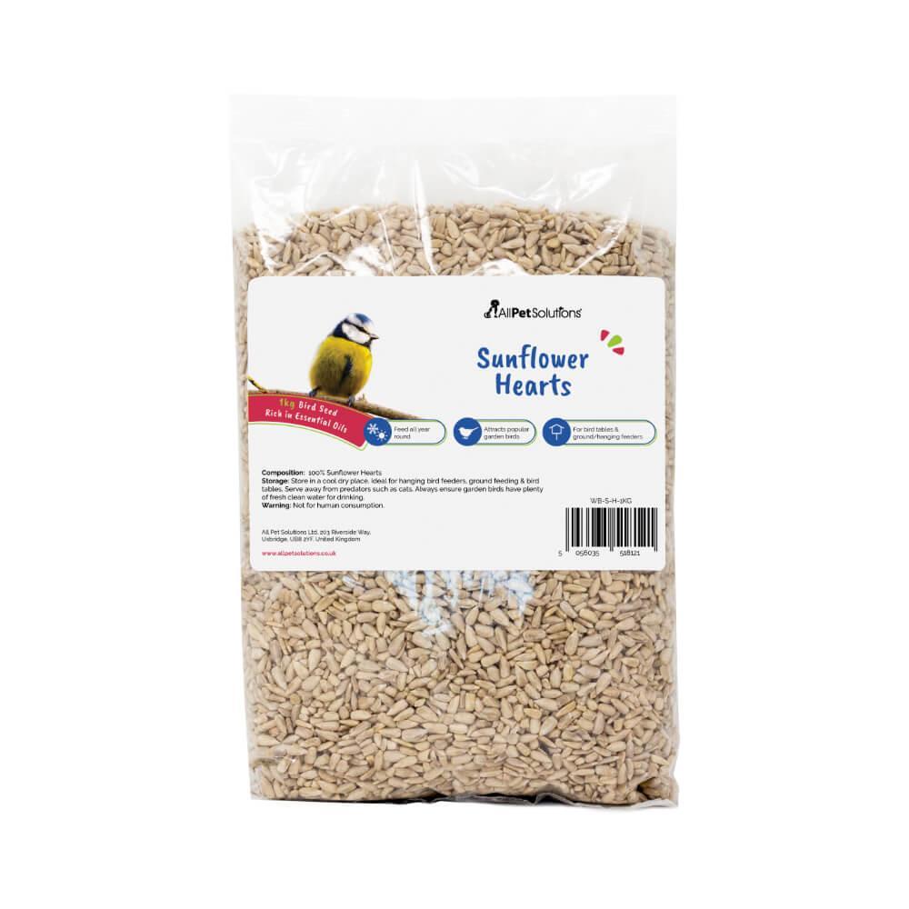 Sunflower Hearts Wild Bird Food 1kg - AllPondSolutions