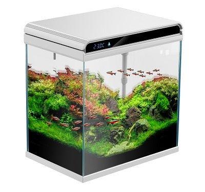 Ultra Clear Glass Nano LED Light Fish Tank - 12L - White - AllPondSolutions