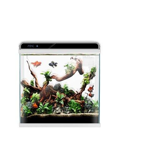 Ultra Clear Glass Nano LED Light Fish Tank - 12L - White - AllPondSolutions