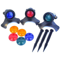 AllPondSolutions underwater pond and garden coloured LED light set of three