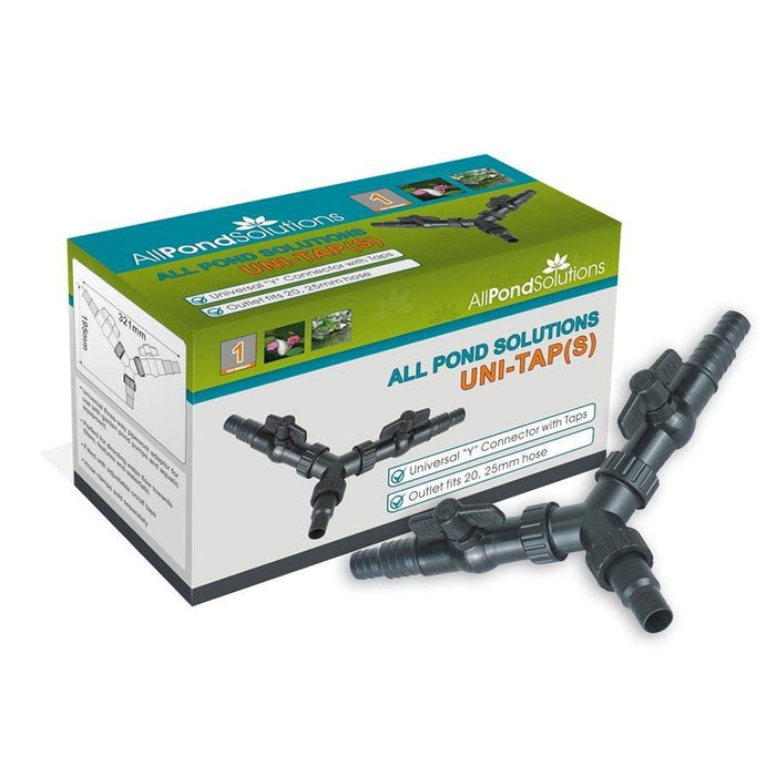 Replacement Uni Tap 3 Way Y Pond Hose with Adaptor Taps 20 / 25mm