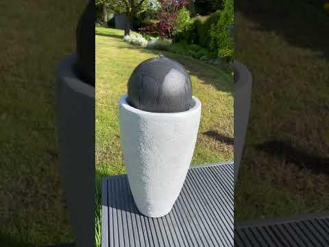 Vase Globe Water Feature with LED Lights - Solar Panel 65x31x31 - AllPondSolutions