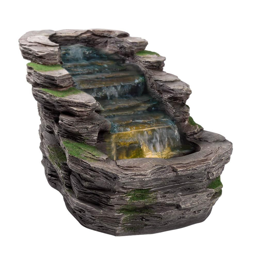Waterfall Water Feature with LED Light - AllPondSolutions