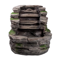 AllPondSolutions slate-effect waterfall water feature with LED light